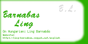 barnabas ling business card